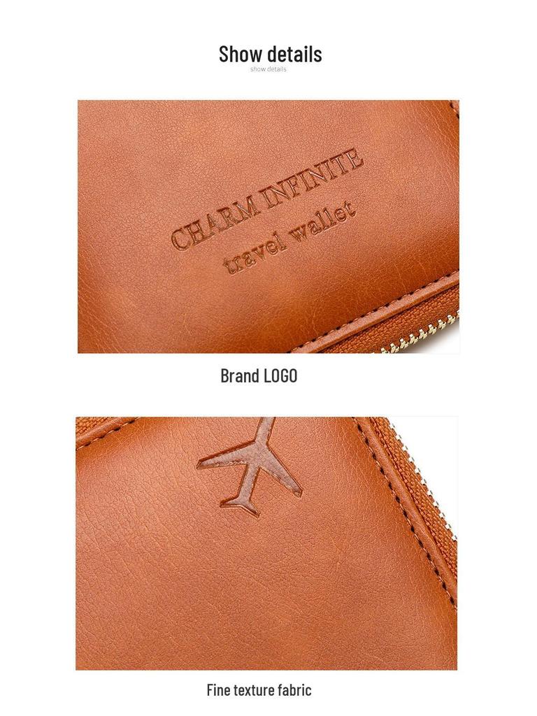 Многофункциональная дорожная сумка для документов и держатель для паспорта с RFID-защитой от кражи