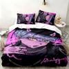 Kpop demon hunters 3pc set Perfect for bedroom use Comfortable bedding set includes a duvet cover and two pillowcases Ideal birthday or Christmas gift