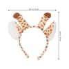 Lurrose Animal Headbands, Set of 2, Giraffe and Cow Cosplay Headbands with Animal Ears, Perfect for Halloween, Christmas, Costumes, Events, and