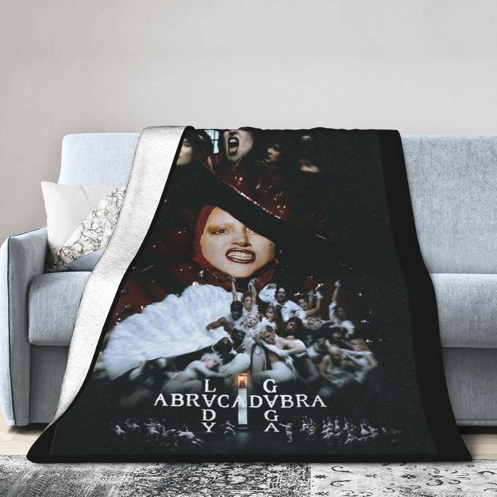 Lady Gaga Abracadabra Mayhem Blankets Flannel Spring Autumn Multifunction Warm Throw Blankets for Sofa Bedroom Bedspreads