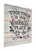 Inkdotpot Stretched Canvas Quotes Wall Art Decor, Together Is Our Favorite Place To Be Wall Decor- 12x15