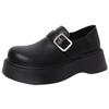 Matte Retro Black British Style Small Leather Shoes Women's 2025 New Spring and Autumn Thick-soled Versatile Mary Jane Single Shoes