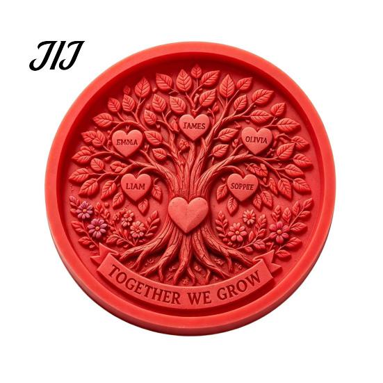 Decorative Paving Stone Mold Garden Stepping Silicone Mold, DIY Concrete Cement Reusable Flower Bed Form Round Casting for Pathway Patio Yard