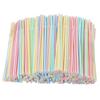 300pcs Plastic Drinking Straws Long Multi-Colored Striped Disposable Straws Party Rainbow Straw ARI