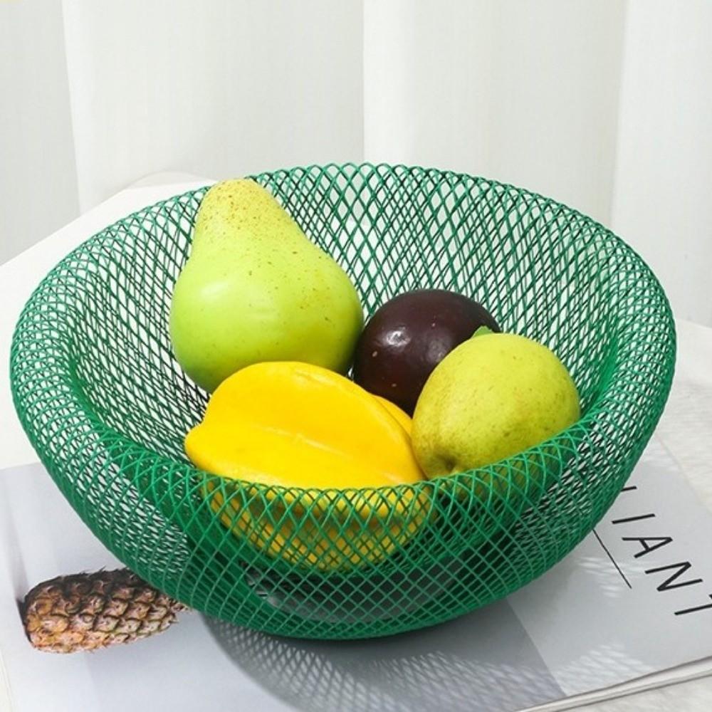 Ручная работа Двухъярусная корзина для фруктов Nordic Style Металлическая подставка для фруктов Сетчатая корзина для хранения Кухня