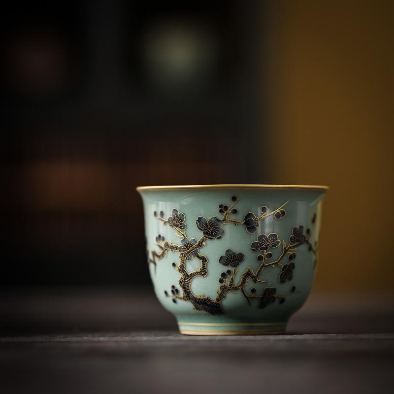 Tea cups for stove tea brewing, celadon master cups, high-end tasting cups, tea sets, large tea cups, single cups, personal tea cups