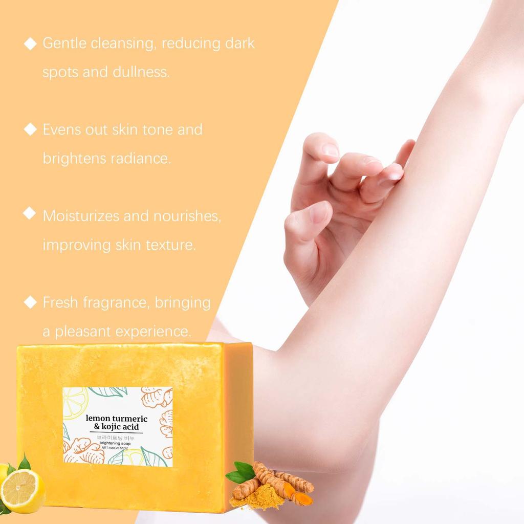 Lemon Soap Gentle Cleansing Even Skin Tone Moisturizing Nourishing Bath Soap