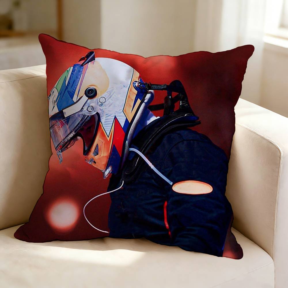 Racing driver CCheco SSergio PPerez Square DoubleSided printed Pillow Case Bedroom Bedside Pillow Sofa Cushion Cover