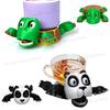 3D Panda Turtle Coasters with Funny Expression When You Put a Glass On His Back,Panda Turtle Cup Holders,Gag Gift for Panda Turtle Lover