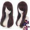 Аниме игра Ow D.va косплей парик 0verwatch коричневый 70 см длинные прямые термостойкие волокна волосы Peluca аниме Cowtume игровой парик