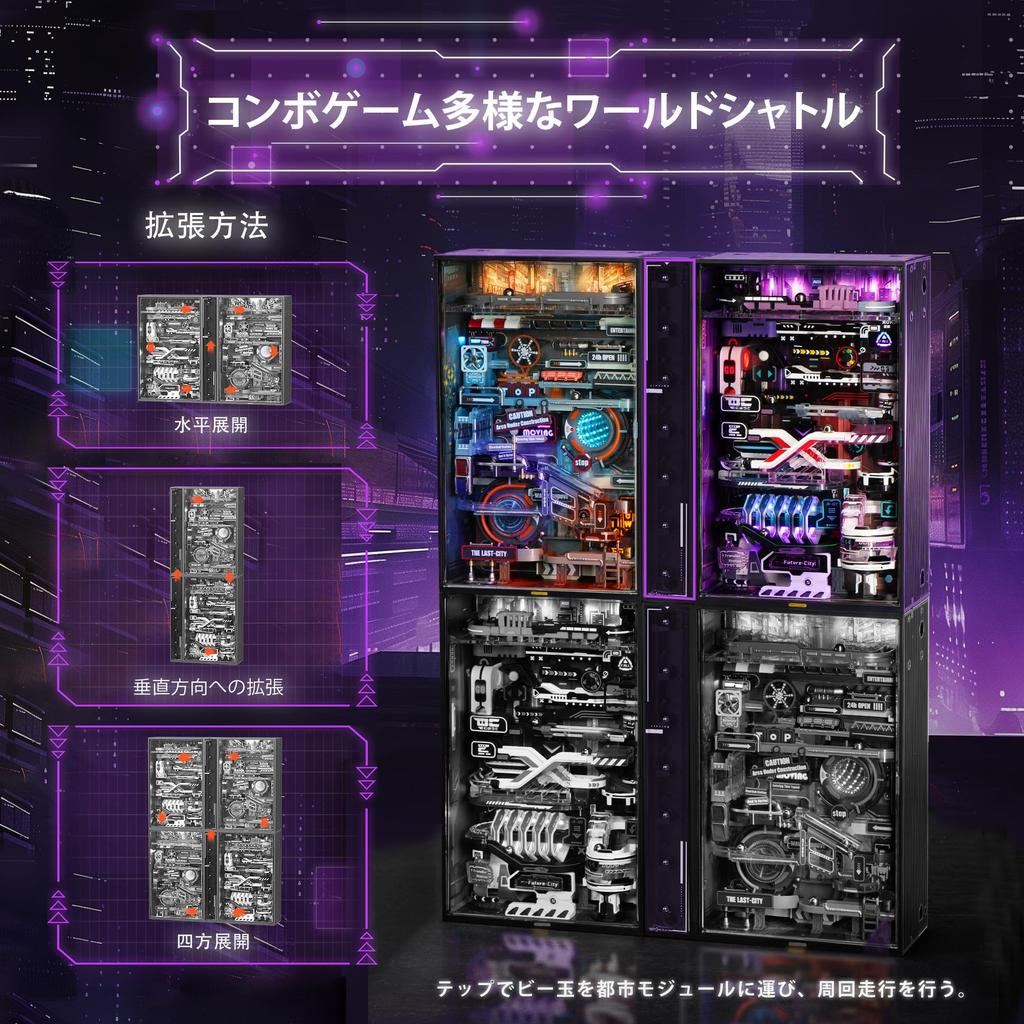 ROKR 3D Puzzle, Electric Parallel World, Movable Model with Lights, Interior Decoration, Ambience, Entryway, Craft Kit, DIY Craft, Assembly, Time