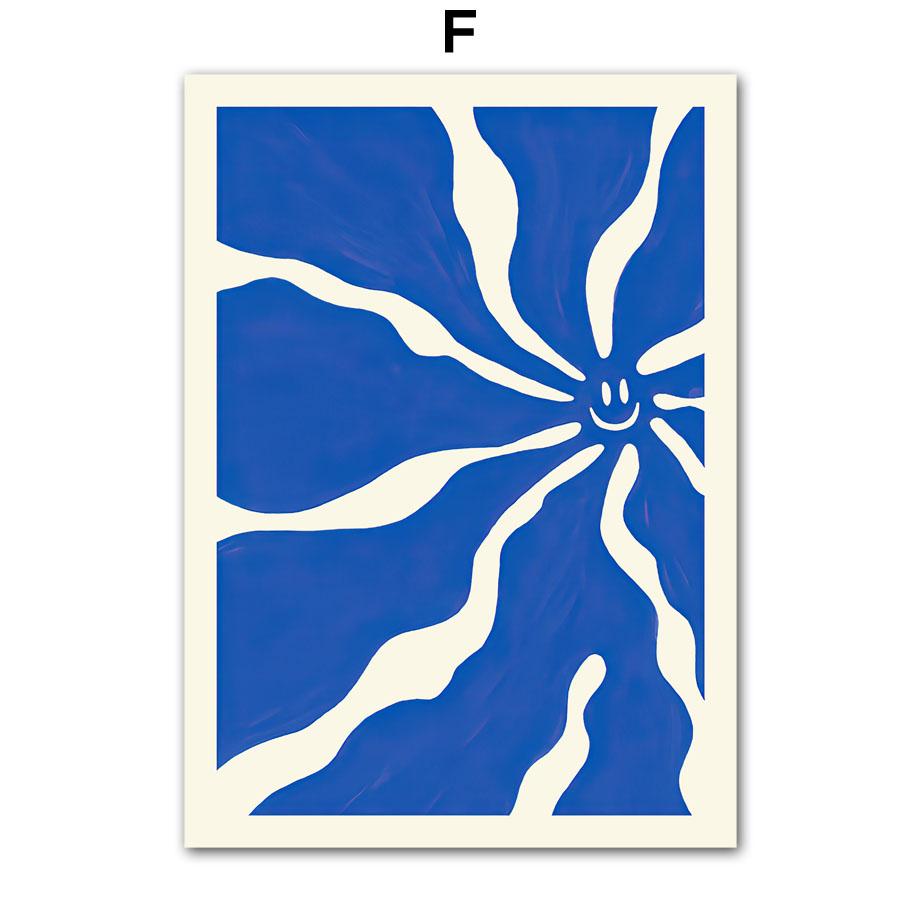 Пастельные цветы Солнце Волны Коктейль Минимализм Настенная живопись Холст Картина Скандинавские постеры и принты Настенные картины Декор гостиной