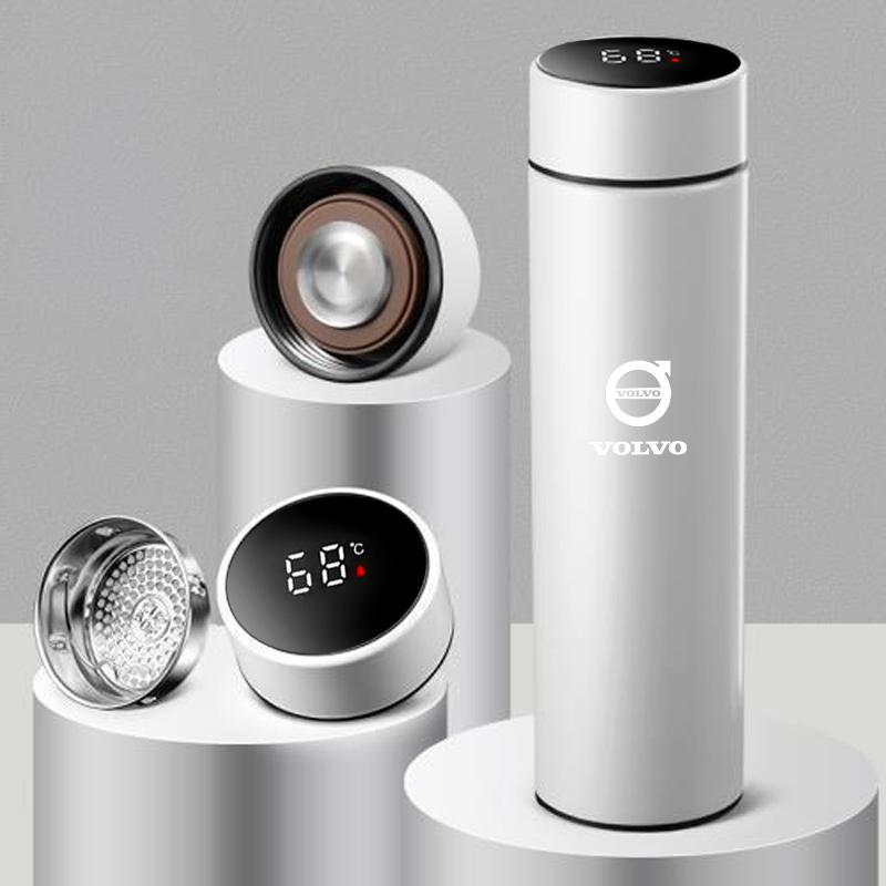 500ML Temperature Display Thermos Cup Stainless Steel Vacuum Insulated Cup For Volvo S40 S80L S60 S90 XC40 XC60 XC90 V40 V60 V90