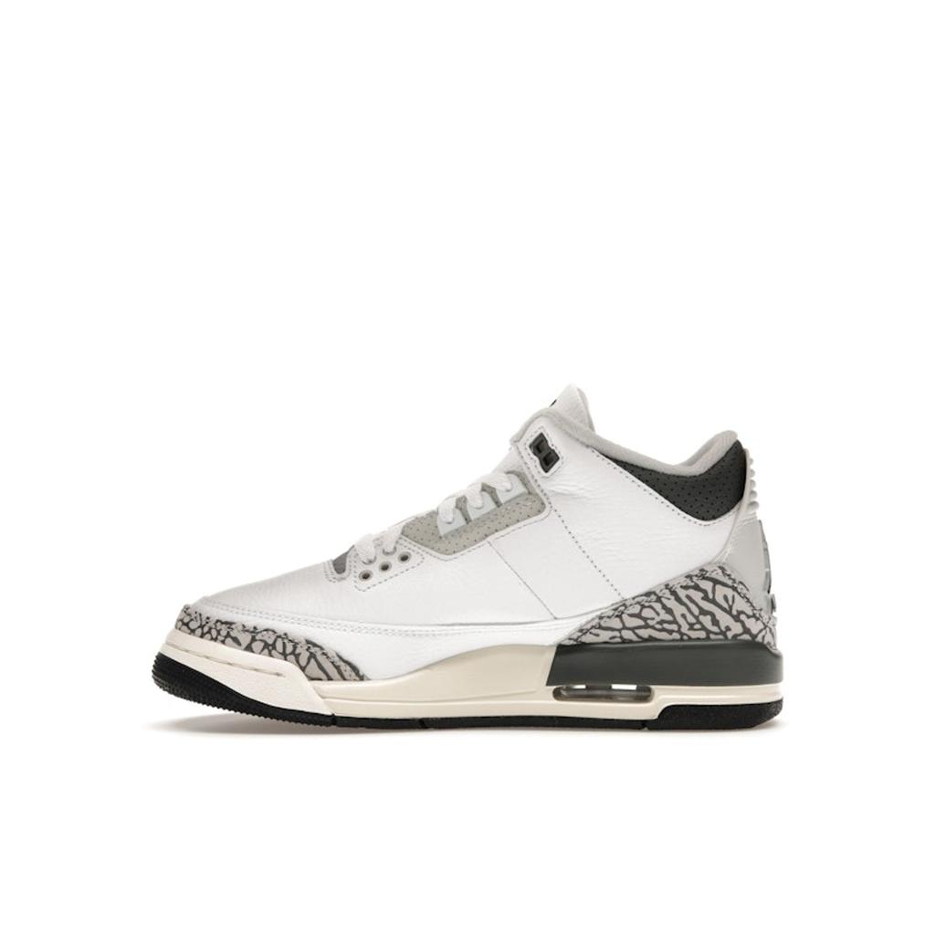 Air Jordan 3 Retro GS Hide N Sneak Kids Sneakers White Black Iron DX6665-100