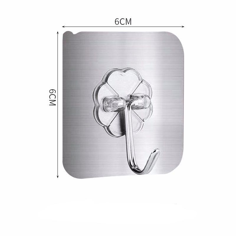 10 шт. Прозрачные самоклеящиеся крючки из нержавеющей стали, многофункциональная вешалка для хранения ключей для кухни, ванной, двери, стены
