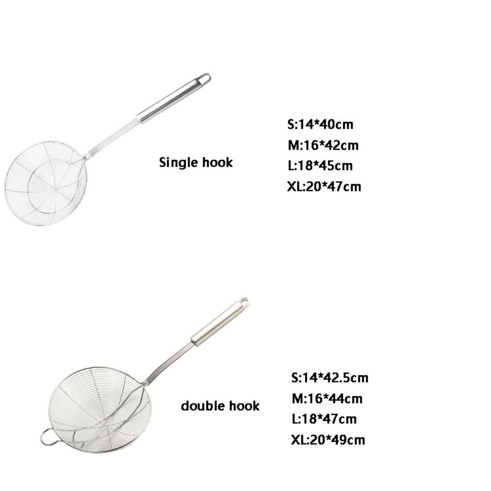 Large leakage hole Colander Stainless Steel Ladle Skimmer Spider Mesh Strainer  French Fries