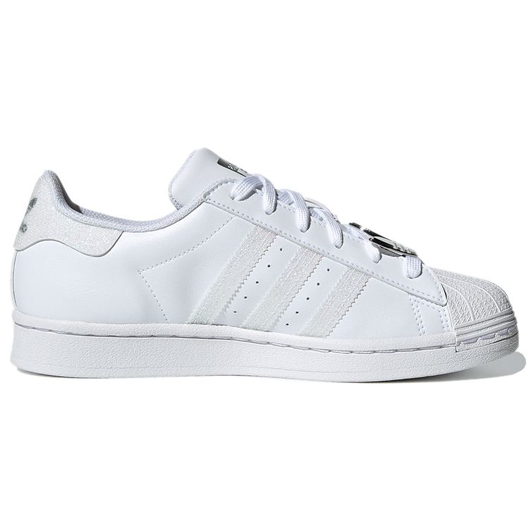 Adidas Originals Superstar Series Synthetic Leather Low-Top Sneakers Women Sneakers White Silver Gray GZ8404