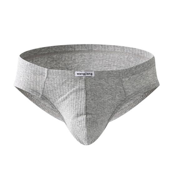 Мужские трусы средней посадки с эластичным поясом, облегающие трусики, однотонные, ребристые, U-образные, дышащие, сексуальное нижнее белье