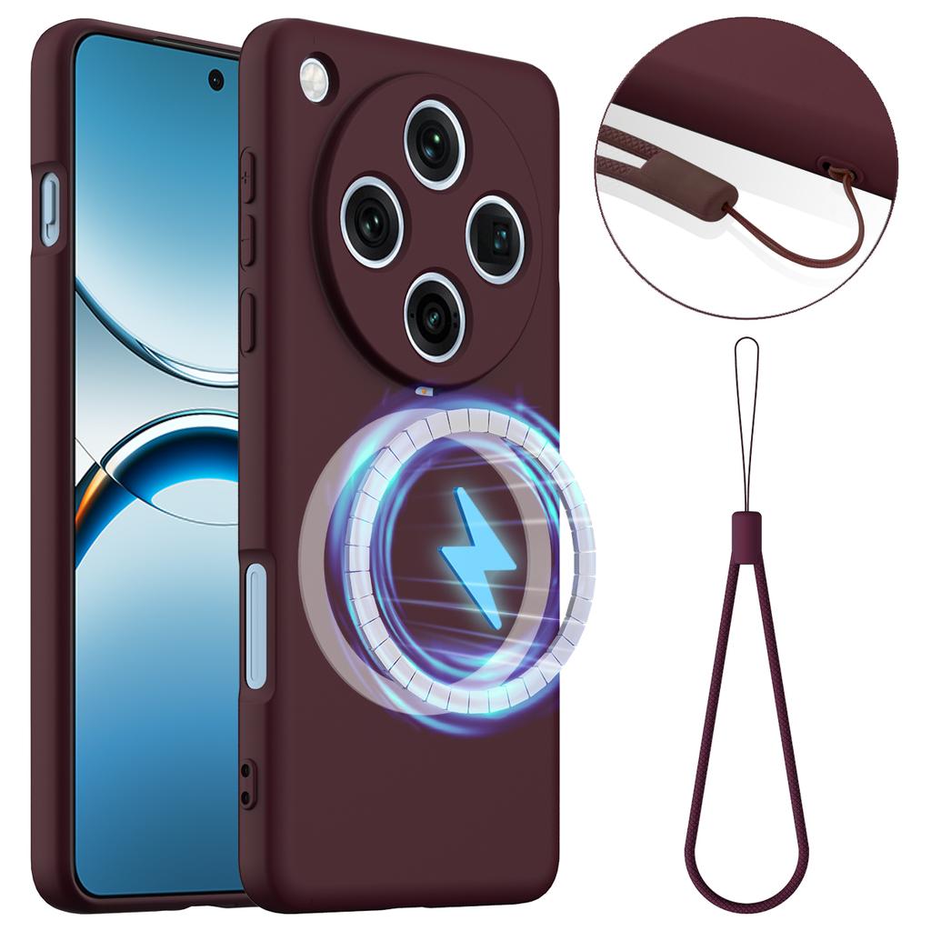 For Oppo Find X8 Pro 5G Case Compatible with MagSafe Anti-Drop Liquid Silicone Phone Cover