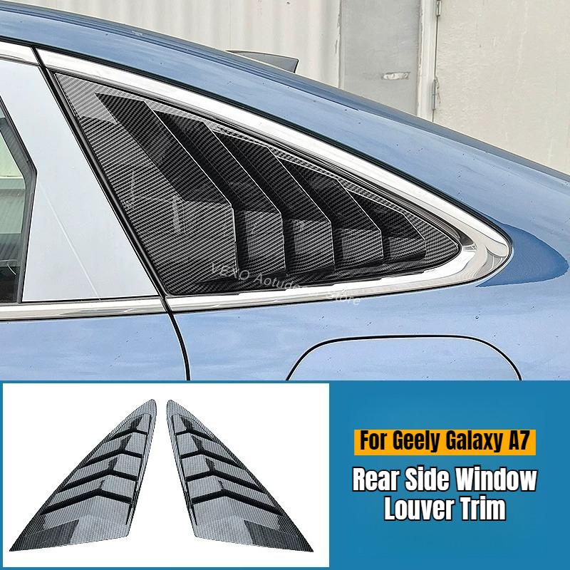 For Geely Galaxy A7 Rear Side Window Louver Trim Rear Triangle Glass Shutter Cover Car Styling Exterior Modification Accessories