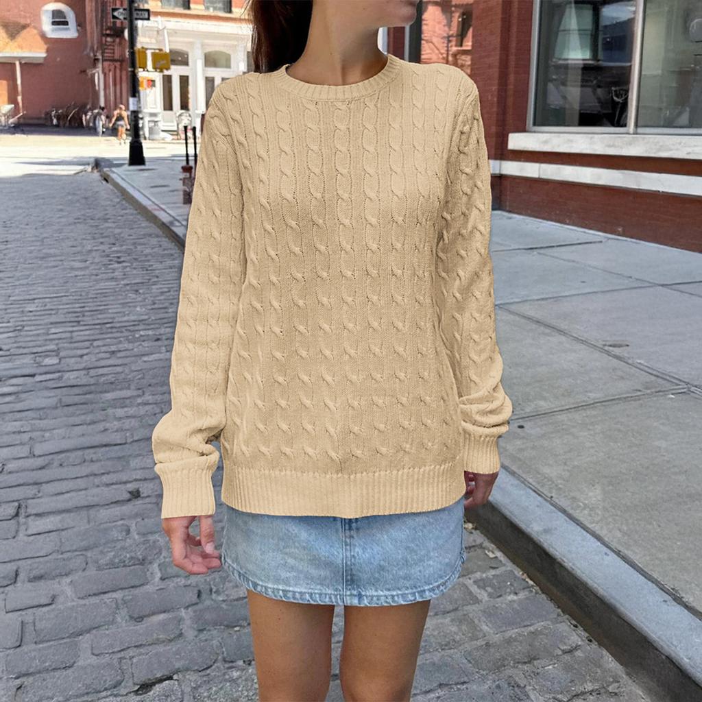 Casual Holiday Solid Color Long-sleeved Bottoming Sweater Woolen Women's Clothing 2025 Autumn and Winter