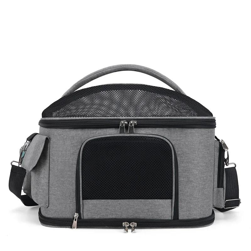 Портативная дышащая сетчатая сумка на плечо для кошек и собак, дорожная сумка для кошек и собак, складная переноска для домашних животных, сумка для путешествий на открытом воздухе, сумка для кошек и собак