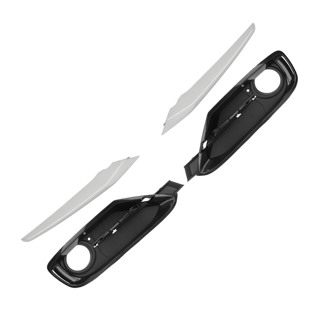 4Pcs Front Bumper Fog Light Grille Trim 51117293105 Fog Light Grille Trim Cover for 3 Series F30