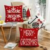 4Pcs Christmas Cushion Covers 16 Inch X 16 Inch Christmas Decorations Items Christmas Xmas Tree Snowflakes Print Throw Pillow Cover