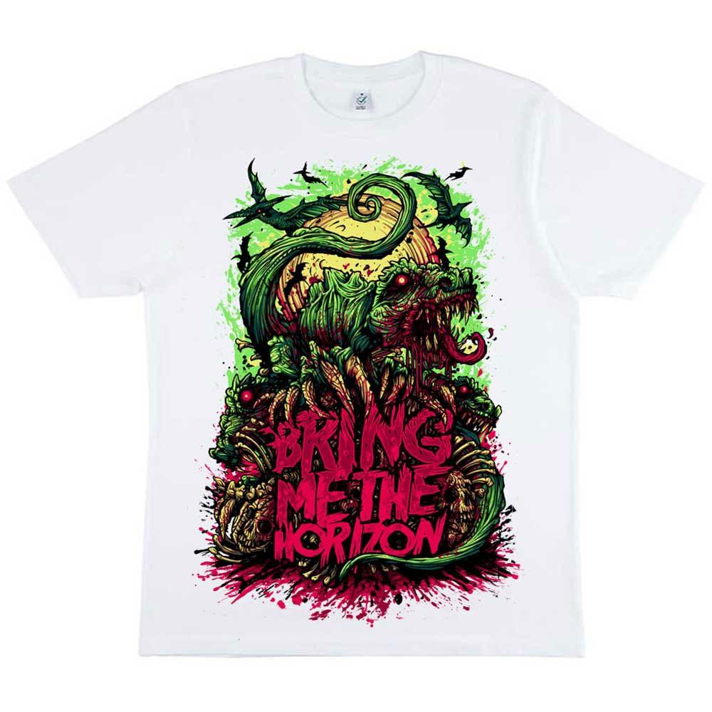 Men's Bring Me The Horizon Dinosaur T-shirt Large White