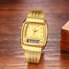Waterproof Gold Antique Stainless Steel Rectangular Watch Quartz Watch Fashion Watch Gold Birthday Anniversary Day Christmas Day Present Men's