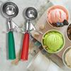 Plastic Handle Ice Cream Ball Scoop Press Design Fruit Scoop Household Ice Cream Digger  Summer