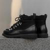 European and American casual men's shoes British mountaineering shoes men's derby shoes platform heightening tooling Martin boots-J