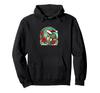 Christmas Box Turtle Santa Hat Illustration Art Nouveau Hoodie