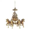 Brass Chariot with Lord Krishna, Arjuna and Lord Hanuman |Krishna Arjun Rath Idol|Vastu Idol for Home and Office |