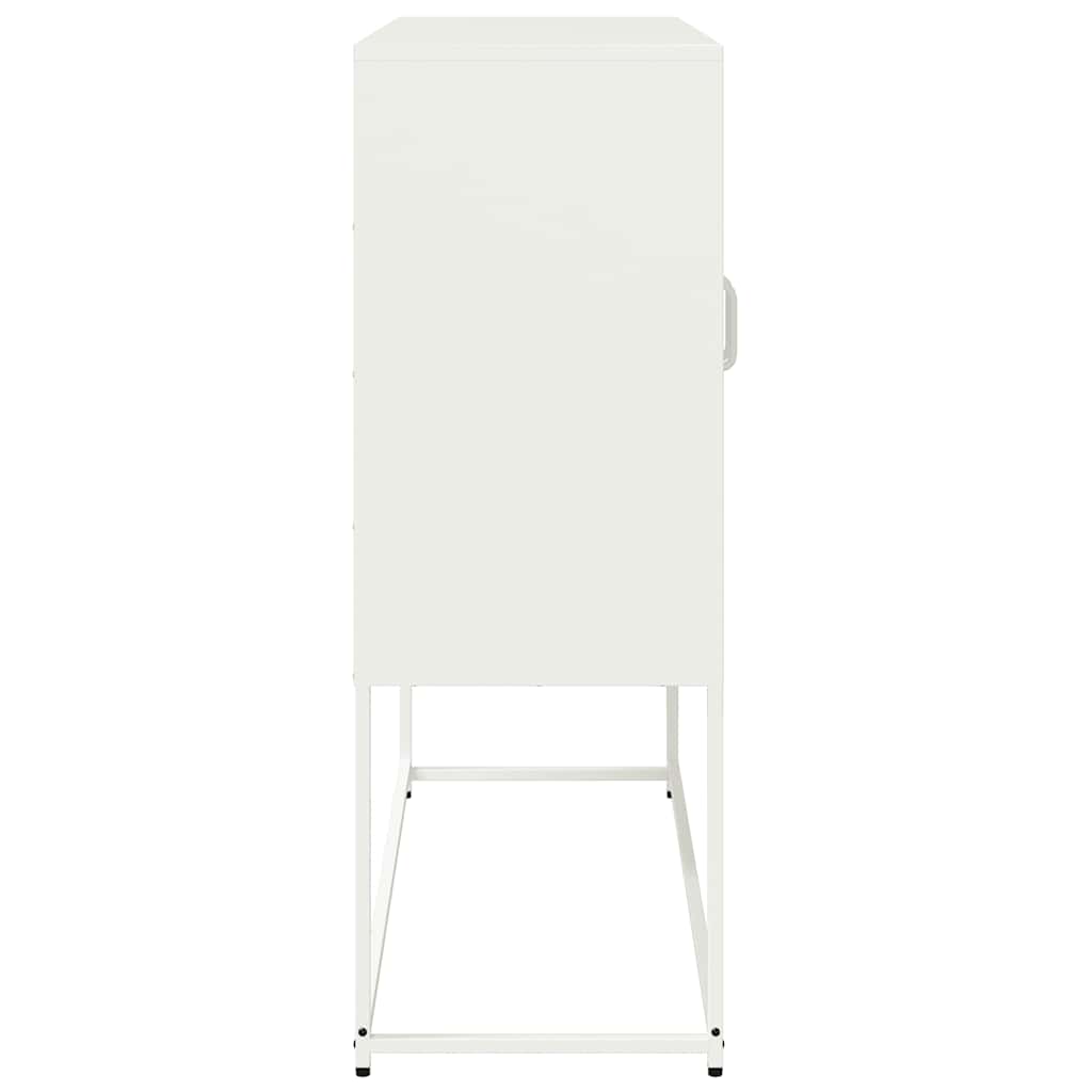 Sideboard White 100.5 x 39 x 107 cm Cold Rolled Steel
