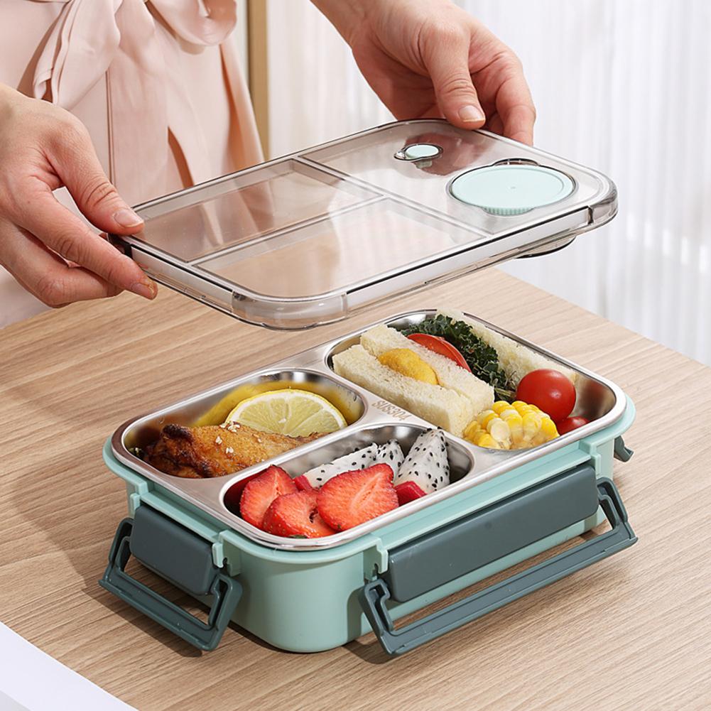 Коробка Tiffin из нержавеющей стали, удобная для переноски, многоразовая, для сохранения свежести, для студентов, офисных работников