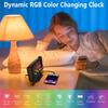 Восприятие света, два цвета, двойной будильник с функцией повтора, RGB, ультрачистый экран, 180 °, проектор, будильник