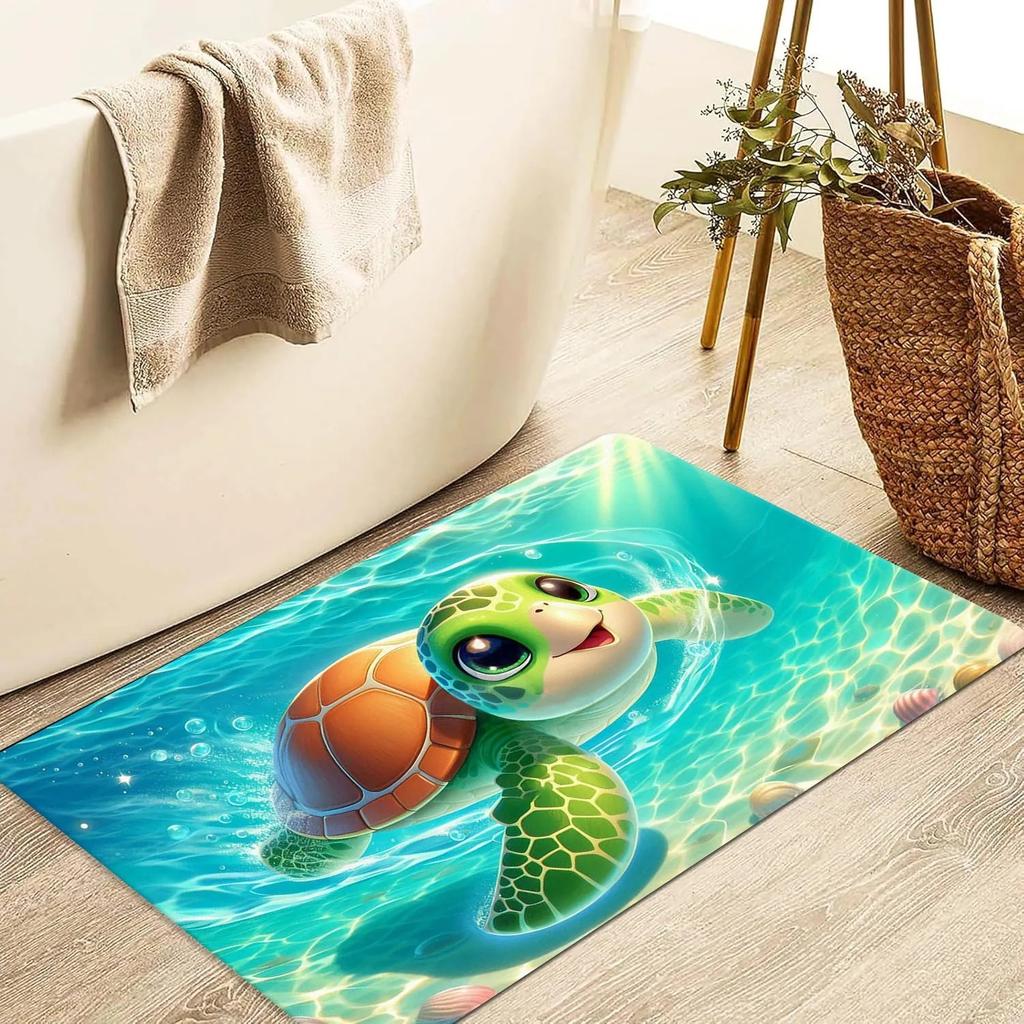 1PC Teddy Dog Pattern Door Mats Kitchen Rugs Non-Slip Pop arts design Bedroom Rugs Bath Mat Carpet for Home Sink Laundry Decor