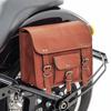 Set 2x Sacoche cavalière moto + support lateral SV1 marron