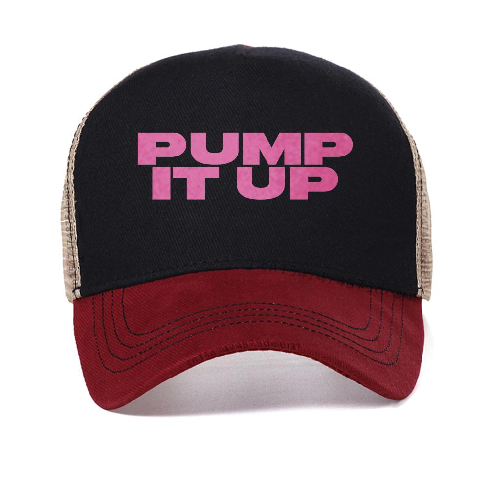 Pump It Up Розовая печатная кепка The Substance Хоррор-фильм бейсболки Мужчины Женщины Повседневная Кинографика Snapback кепка Тракеры