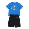 Детские шорты с круглыми, свободными, с графическим логотипом, для мальчиков, синие, 110 [Champion], футболка, рукав, горловина, посадка, принт, футболка и комплект, повседневные, CK-ZW02,