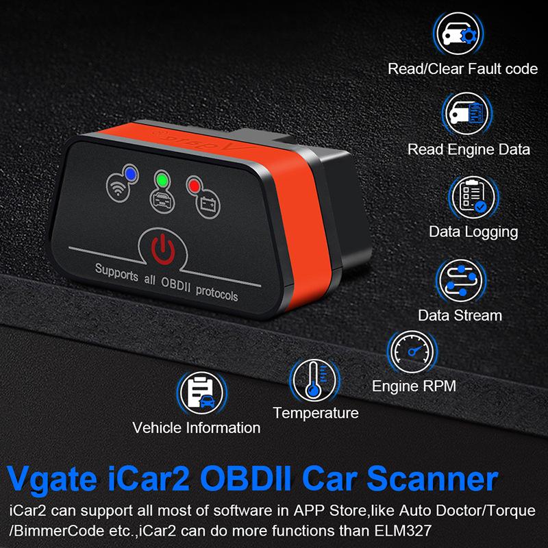 Vgate iCar2 Bluetooth 3.0 OBD2 Автомобильный диагностический сканер