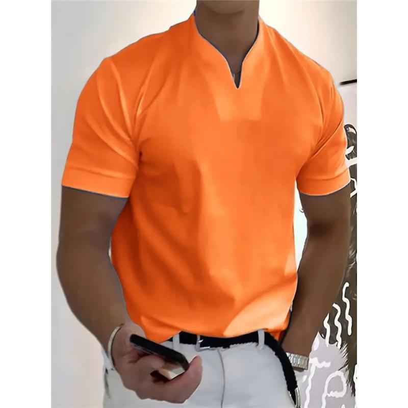 Men Muscle Fitness Sports V Neck Short Sleeve T Shirt For Men