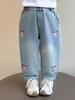 Джинсы свободного кроя для девочек Kuromi, модный стиль весна/осень 2025