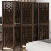 VidaXL Room Divider 5 Panels, Room Separator, Privacy Screen, Folding Screen Bedroom Living Room, Dark Brown 358661