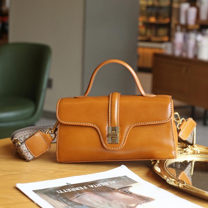 Women's Genuine Leather Retro Crossbody Handbag - 2025 High-End Style