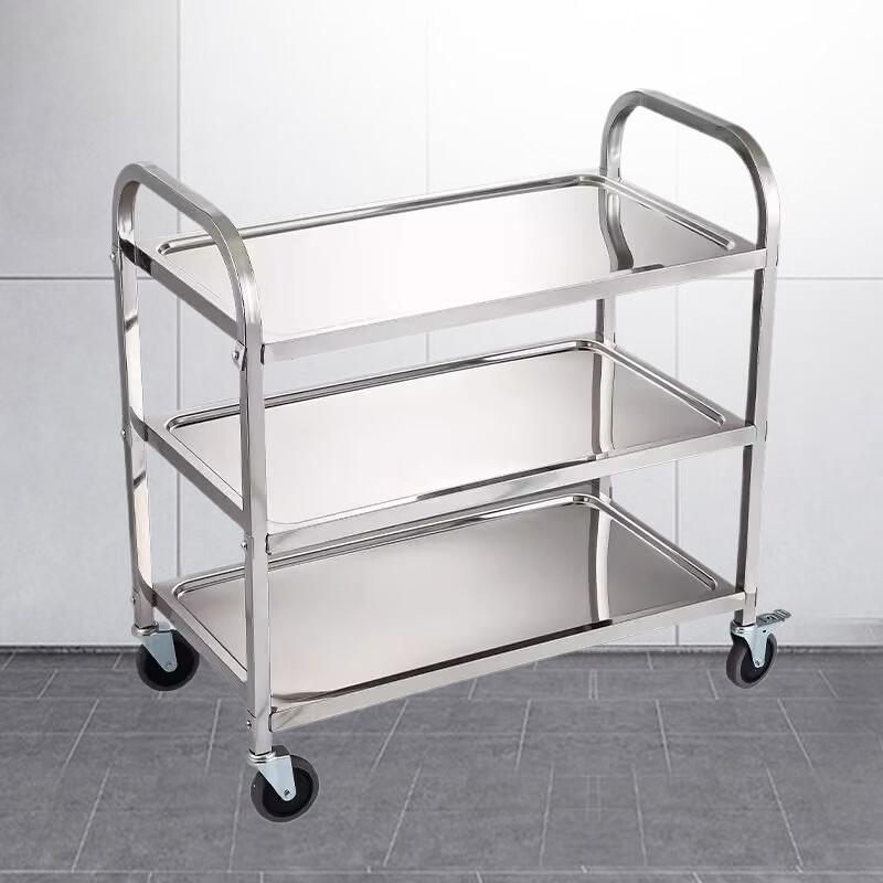 Stainless Steel 3-Tier Commercial Serving Cart