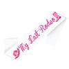 Satined Ribbon Sash With Pink Lettering For Bachelorette Event Celebration Birthday Graduation And Cowboy Theme Parties