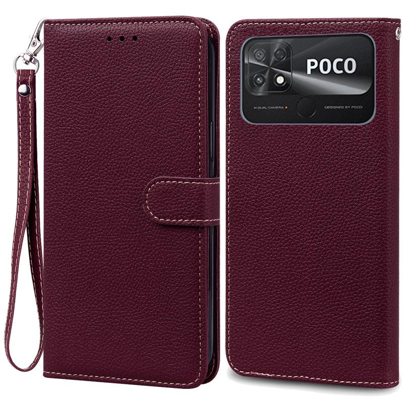POCO C40 Case Leather Wallet Flip Case For POCO C40 Case Xiaomi POCO C40 C 40 PocoC40 Phone Cover Coque Fundas Etui Shell