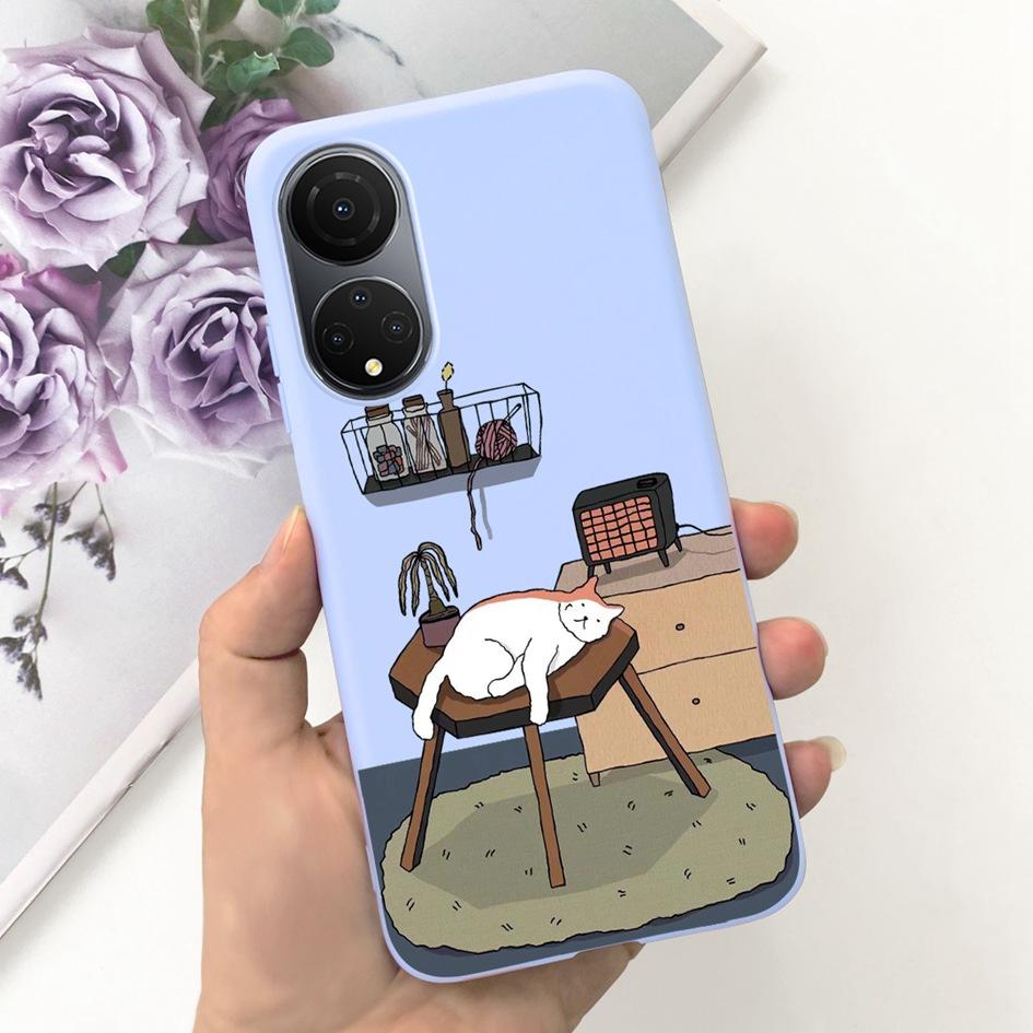 For Honor X7 X7a Case Lovely Duck Astronaut Soft Silicone Matte Phone Cover For Honor X7b CLK-LX1 Funda X 7b X 7a HonorX7 Bumper